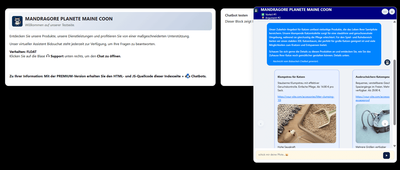 Preview AI Chatbot Bidouchat